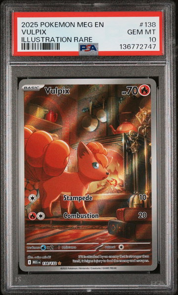 2025 Pokemon Mega Evolution Illustration Rare Vulpix #138 PSA 10