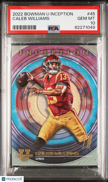 2022 Bowman University Inception Caleb Williams #45 Rookie PSA 10