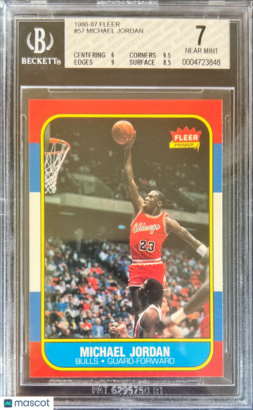 1986-87 Fleer Michael Jordan #57 Rookie BGS 7