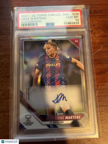 2021-22 Topps Chrome UEFA Women'S Champions League Autographs Lieke Martens #LM Autograph PSA 10