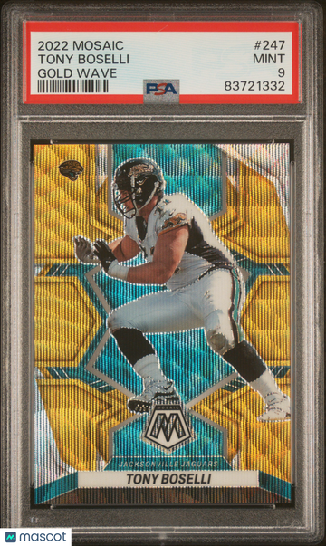 2022 Panini Mosaic Tony Boselli #247 Gold Wave PSA 9