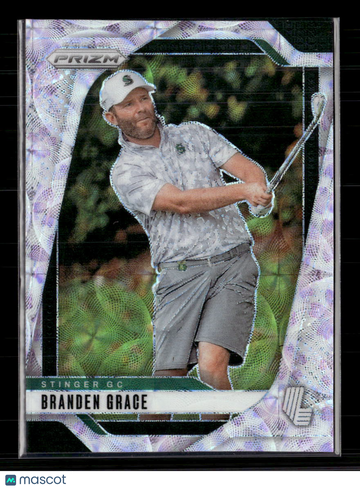 2025 Panini Prizm LIV Golf Branden Grace #9 White Sparkle /15