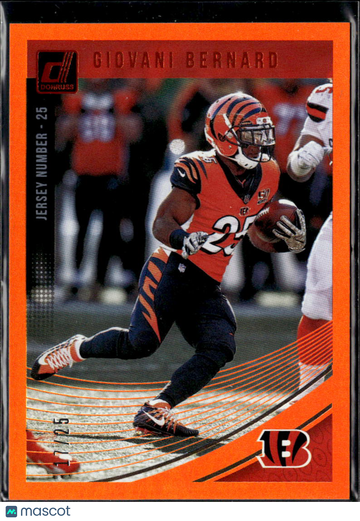 Giovani Bernard 2018 Panini Donruss Jersey Number /25 Cincinnati Bengals