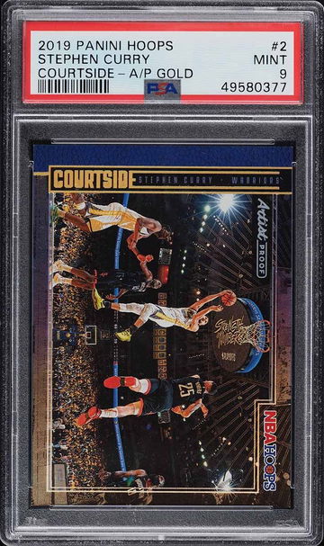 2019 HOOPS COURTSIDE ARTIST PROOF GOLD STEPHEN CURRY /10 #2 PSA 9 (Pop: 1, none higher)