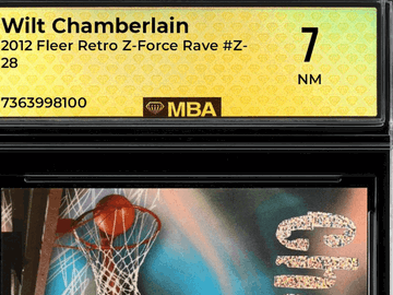 2012 Fleer Retro Z-Force Rave Wilt Chamberlain #Z-28 MBA 7