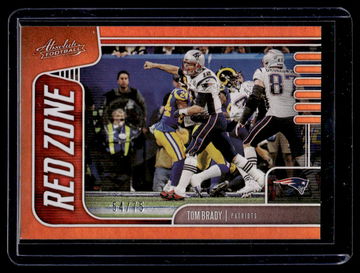 2019 Panini Absolute Football Red Zone Tom Brady #16 /75
