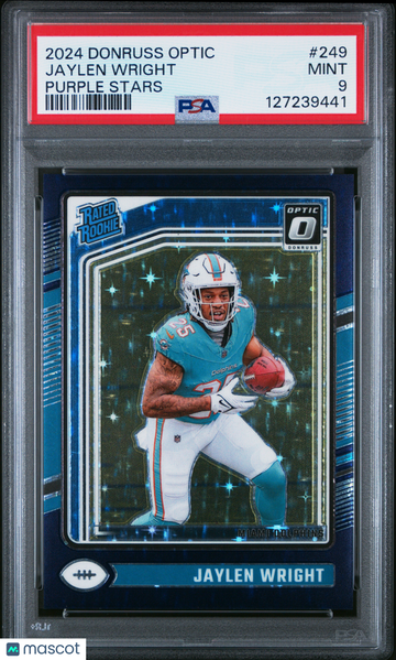 2024 Panini Donruss Optic Jaylen Wright #249 Purple Stars PSA 9