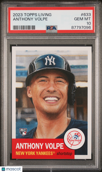 Anthony Volpe 2023 Topps Living #633- PSA 10