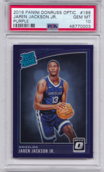 2018 Jaren Jackson Jr. Optic Purple Holo PSA 10