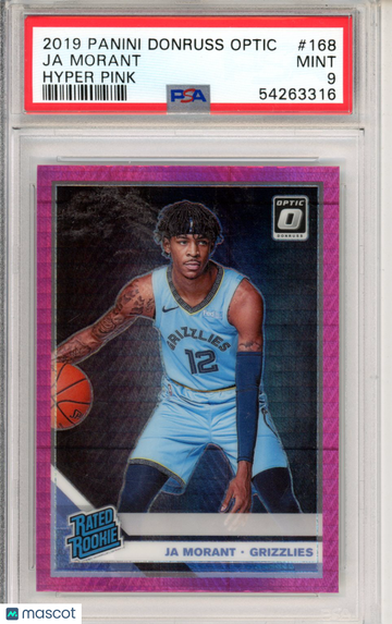 2019 Panini Donruss Optic Ja Morant #168 Hyper Pink Rookie PSA 9