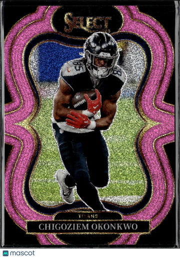 Chigoziem Okonkwo 2026 Panini Select Prizm Suite Level Pink Glitter /15 Tennessee Titans
