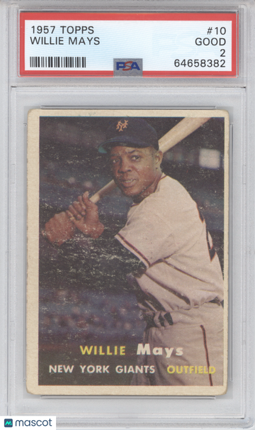 1957 Topps Willie Mays #10 PSA 2
