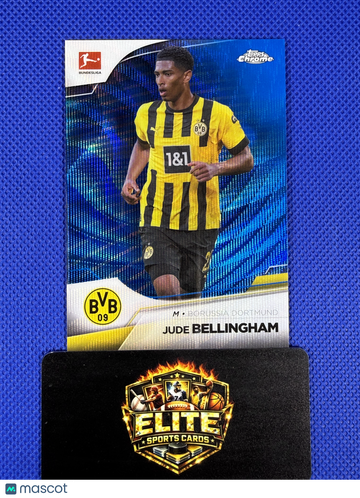 2022 Topps Chrome Bundesliga Jude Bellingham #20 Blue RayWave /180