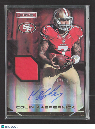 2014 Panini Rookies and Stars Colin Kaepernick #MS-CK /20 Patch Memorabilia