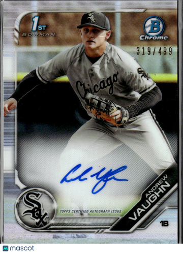 2019 Bowman Chrome Andrew Vaughn #CDA-AV Refractor /499 1st Bowman