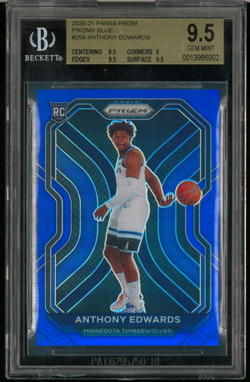 2020 Panini Prizm Anthony Edwards Blue BGS 9.5 /199