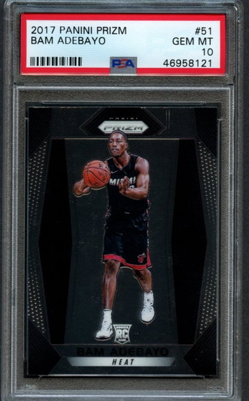 2017 Panini Prizm BAM ADEBAYO RC #51 PSA 10 GEM MT