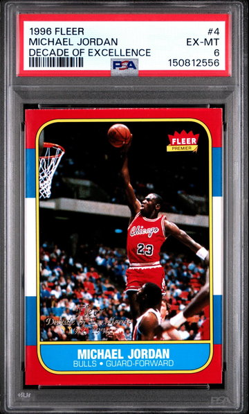 1996 Fleer Decade of Excellence Michael Jordan #4 PSA 6