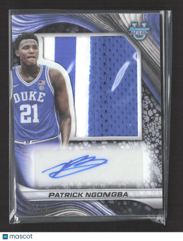 2025 Bowman University Best Patrick Ngongba #PJRA-PN /10 Prospect Jumbo Relic Autograph