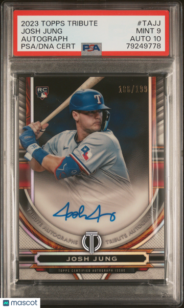 2023 Topps Tribute Tribute Autograph Josh Jung #TAJJ /199 PSA 9 Auto 10