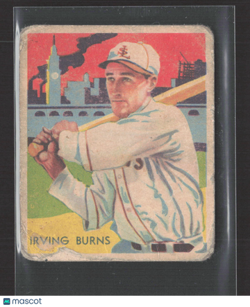 1935 National Chicle Diamond Stars Irving Burns #75