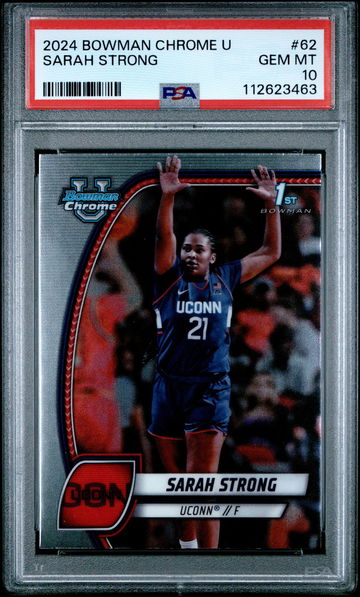 2024 Bowman Chrome University Sarah Strong #62 PSA 10