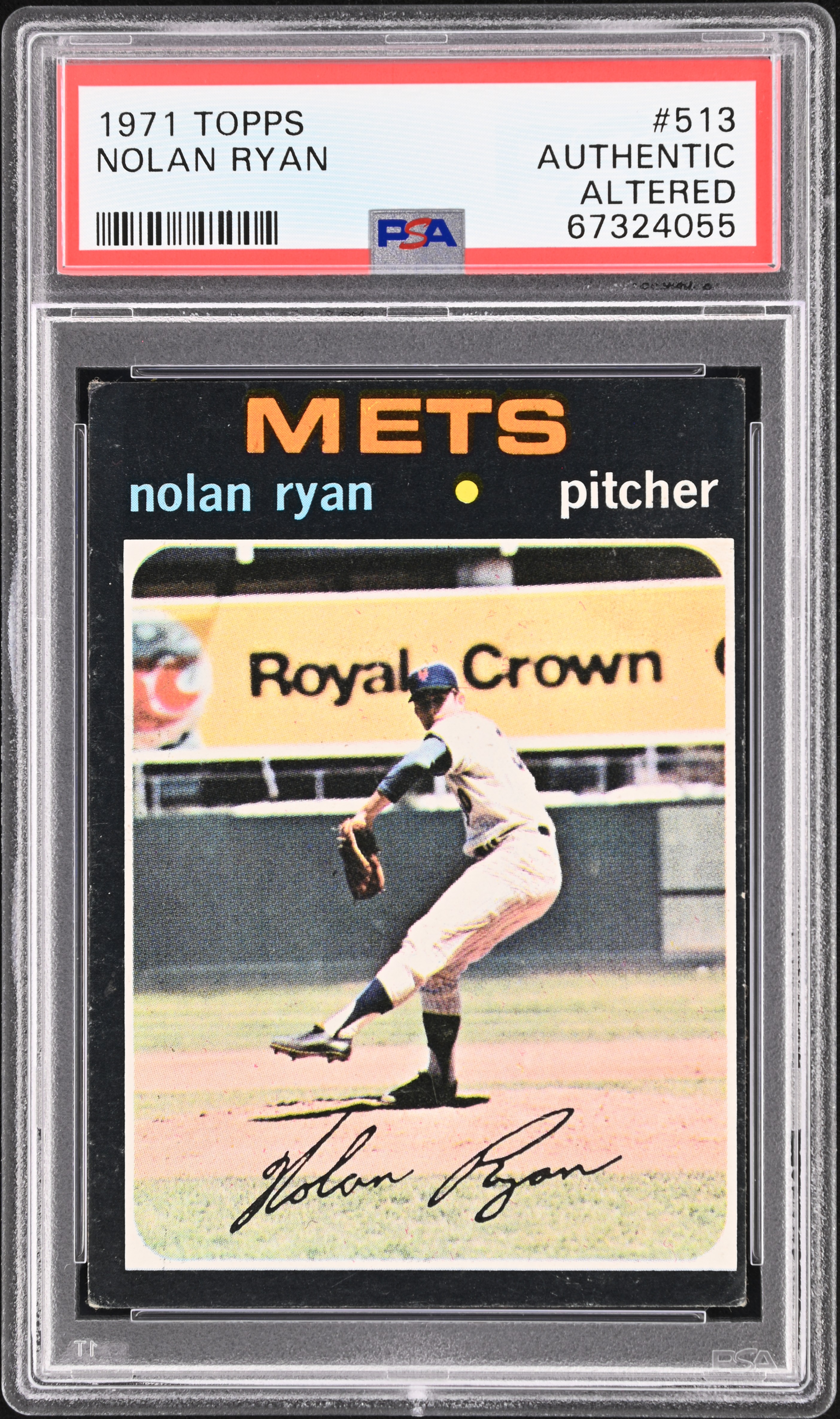 1971 Topps Baseball #513 Nolan Ryan PSA A