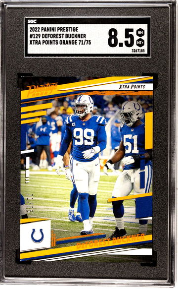 2022 Panini Prestige Xtra Points Orange DeForest Buckner #129 /75 SGC 8.5