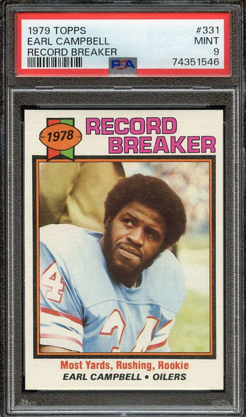 1979 TOPPS #331 EARL CAMPBELL RB PSA 9 (RC) HOF