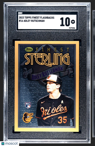 2023 Topps Finest Adley Rutschman #16 Finest Flashbacks Rookie Insert SGC 10