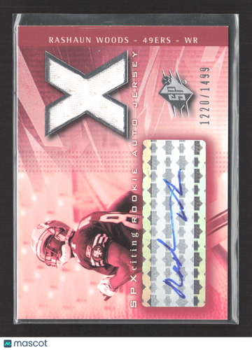 2004 Upper Deck SPx SPxciting Rookie Auto Jersey Rashaun Woods #211 Auto 1220/1499 Jersey Auto