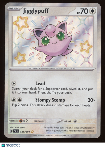 2024 S&V Paldean Fates Jigglypuff Shiny Rare #198/091