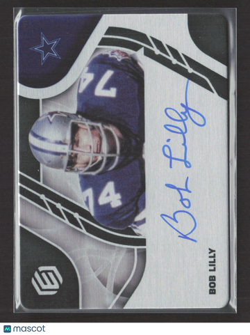 2021 Panini Elements Football Bob Lilly SS-BLI Autographed Dallas Cowboys Football Card
