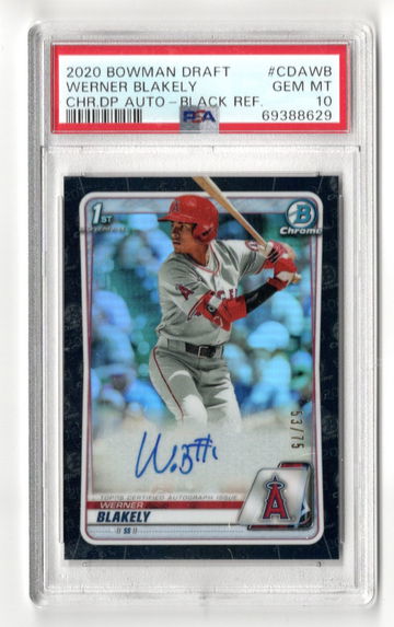 2020 BOWMAN DRAFT WERNER BLAKELY  PSA 10