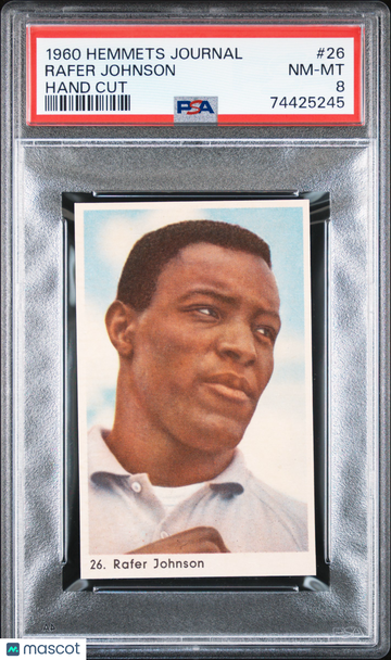 1960 Hemmets Journal Rafer Johnson #26 None Higher! Pop 1. Rookie PSA 8