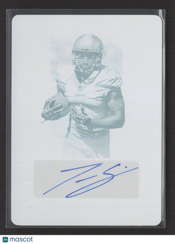2016 Panini Prime Signatures Torrey Smith #PS-TS Cyan Printing Plate /1 Printing Plate