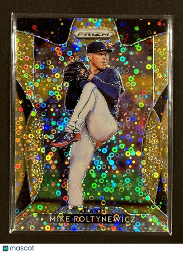 2019 Panini Prizm NEON ORANGE DONUT CIRCLES Mike Foltynewicz 186 #/150