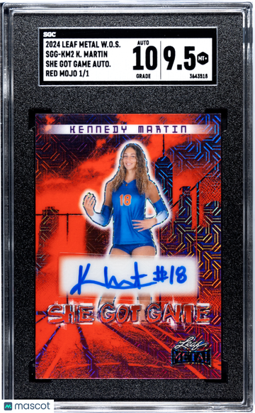 2024 Leaf Metal Women Of Sport Kennedy Martin #SGG-KM2 She Got Game Autograph Red Mojo 1 1 SGC 9.5 Auto 10