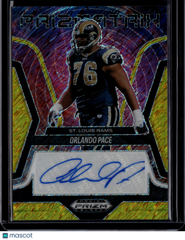 2026 Panini Prizm Black Prizmatrix Signatures Orlando Pace #PS-OPE Gold