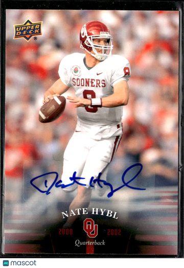 Nate Hybl 2011 Upper Deck University of Oklahoma Football Auto Oklahoma Sooners