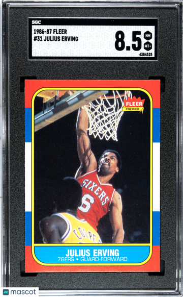 1986 Fleer Julius Erving #31 SGC 8.5
