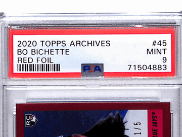 2020 Topps Archives Bo Bichette #45 Red Foil /5 PSA 9
