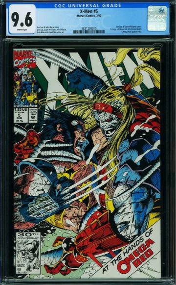 X-Men #5 CGC 9.6 1st Maverick, Wolverine/Omega Red Jim Lee Cover! 