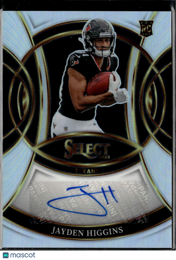 Jayden Higgins 2026 Panini Select Prizm RC Auto Houston Texans