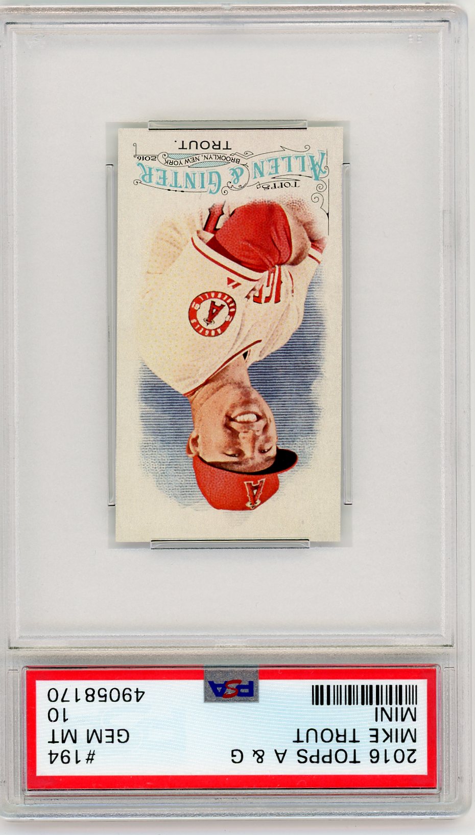 2016 Topps A&G Mini Mike Trout #194 PSA 10