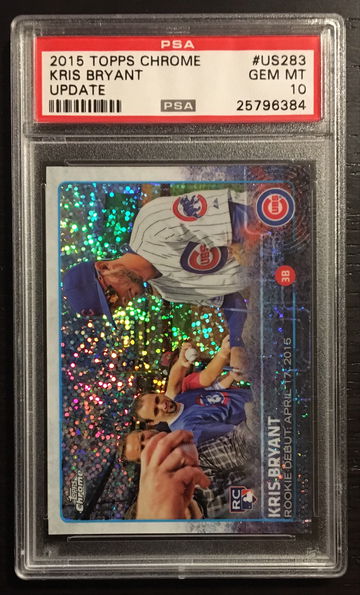 2015 Topps Chrome Sparkle REFRACTOR Kris Bryant Rookie RC #US283 PSA 10