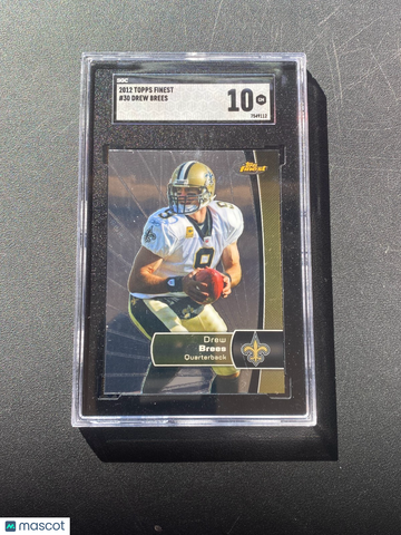 2012 Topps Finest Drew Brees #30 SGC 10