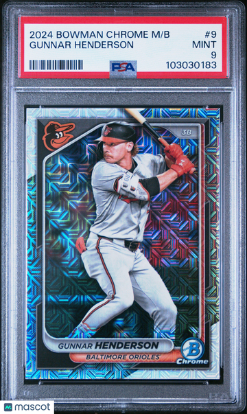 2024 Bowman Chrome Mega Box Gunnar Henderson #9 PSA 9