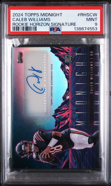 2024 Topps Midnight Rookie Horizon Signatures Caleb Williams #RHSCW PSA 9