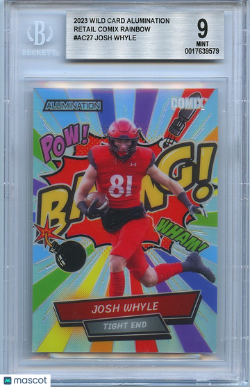 2023 Wild Card Josh Whyle #AC27 Rainbow Rookie BGS 9